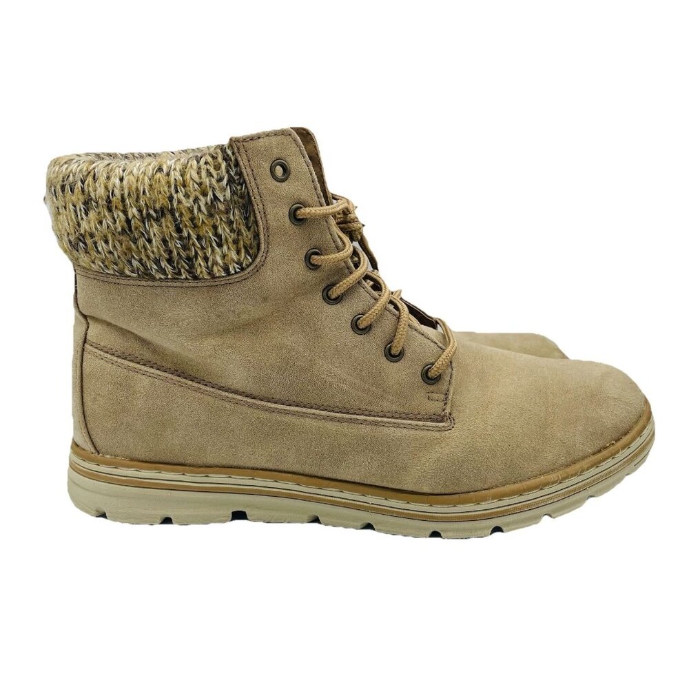 Cliffs by White Mountain Boots Womens Size 11 M Tan Lace Up Winter Light Weight